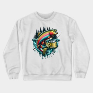 Rainbow Dance A Vibrant Fish Leaps From the Water Crewneck Sweatshirt